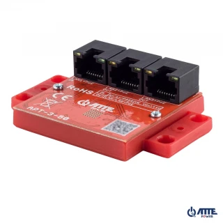 ATTE Switch APT-3-50 3x RJ45 10/100/1000Mbps extender wzmacniacz (1xPoE IN 802.3at/af + 2xPoE OUT) zasilany z PoE